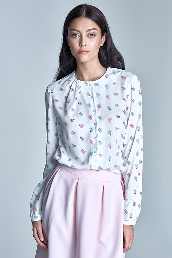 NIFE B68 блузка экрю/розовый