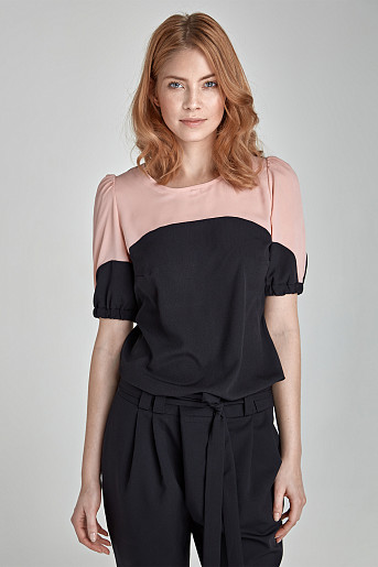 NIFE B25 блузка черный/розовый